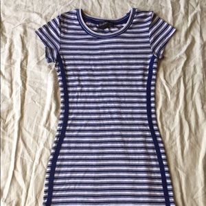 A snug fitting mini dress.